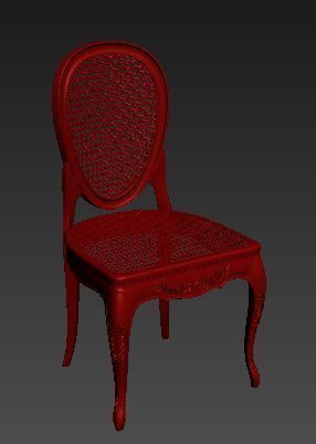 Classical Dining chair Low-poly 3D model_8