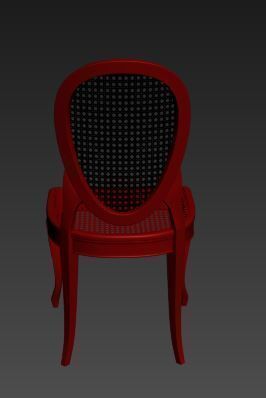 Classical Dining chair Low-poly 3D model_12