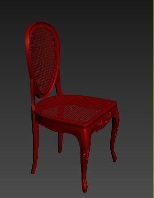 Classical Dining chair Low-poly 3D model_9