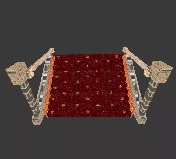 Gerudo Palace Stairs Free low-poly 3D model_0