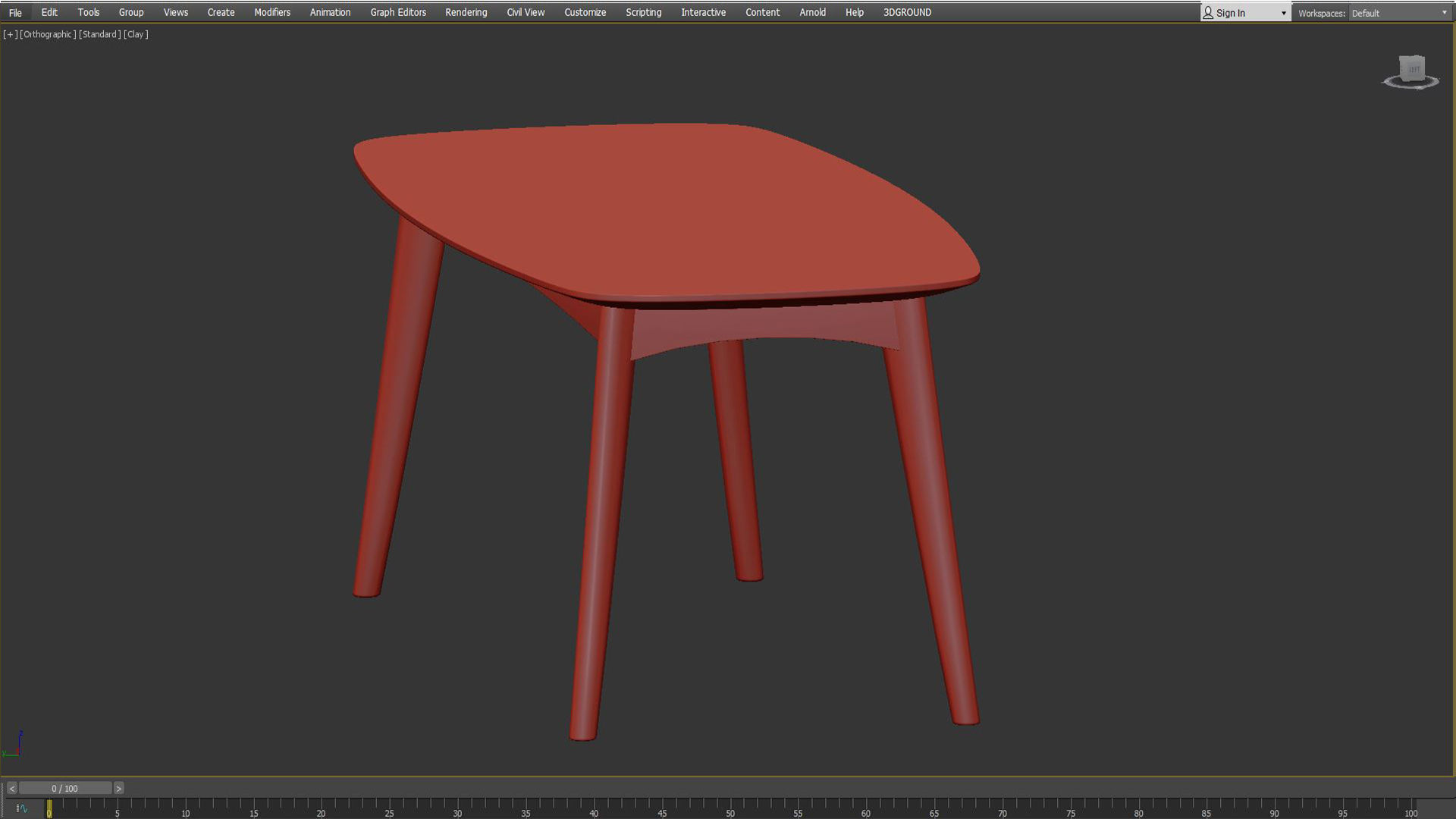 Oslo 180cm Oak Dining Table Low-poly 3D model_4