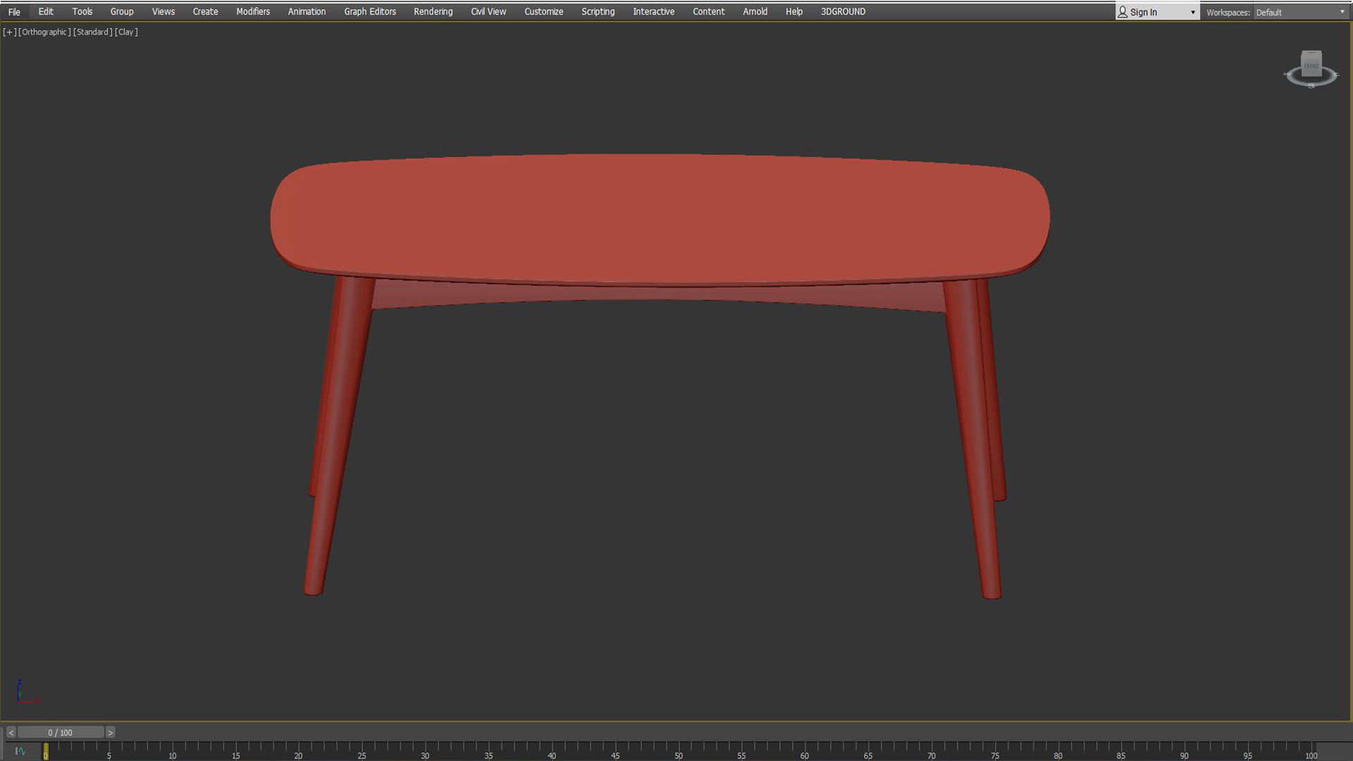 Oslo 180cm Oak Dining Table Low-poly 3D model_6