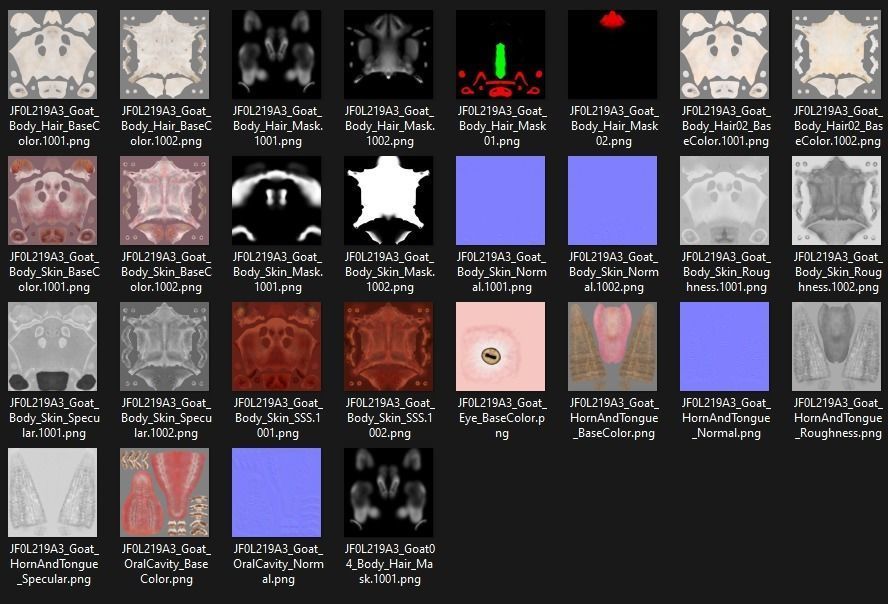 Goat 01 Animated VFX Grace 3D model_23