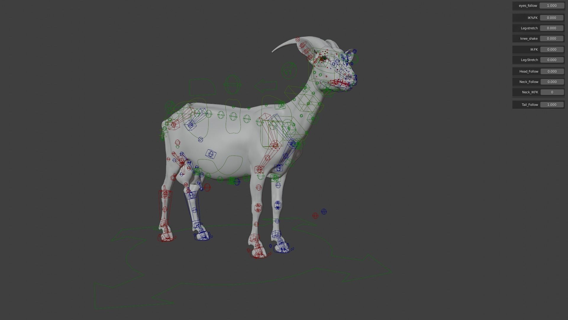 Goat 01 Animated VFX Grace 3D model_14