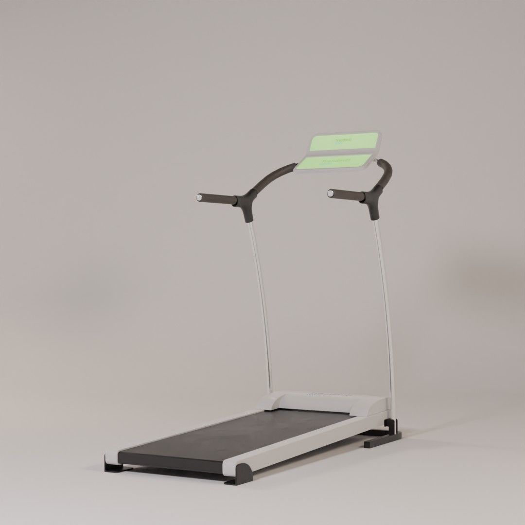Treadmill tread machine Low-poly 3D model_3