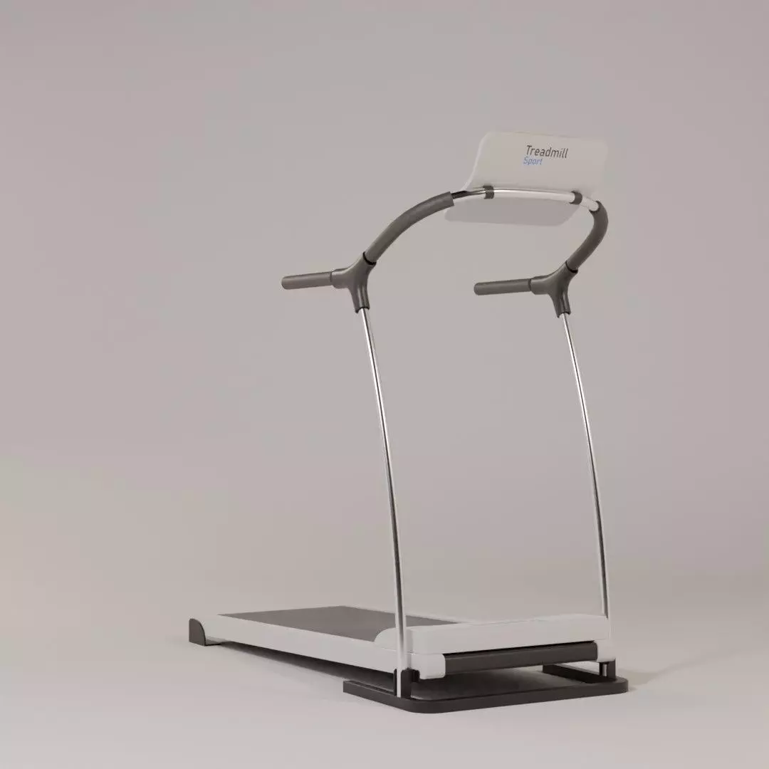 Treadmill tread machine Low-poly 3D model_0