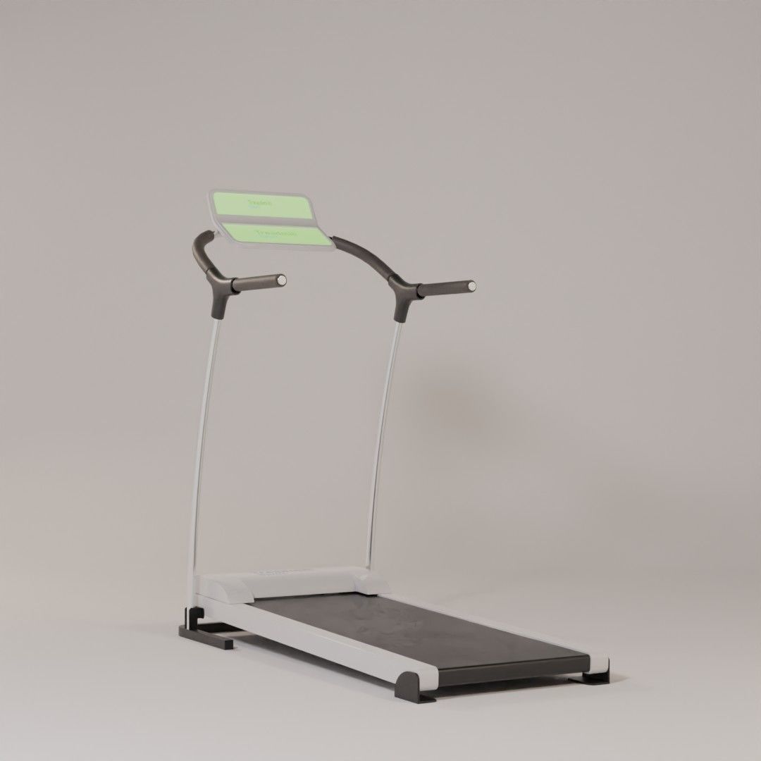 Treadmill tread machine Low-poly 3D model_1