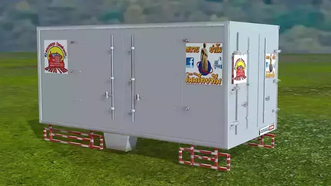 Container toilet trailer for sims Free 3D model