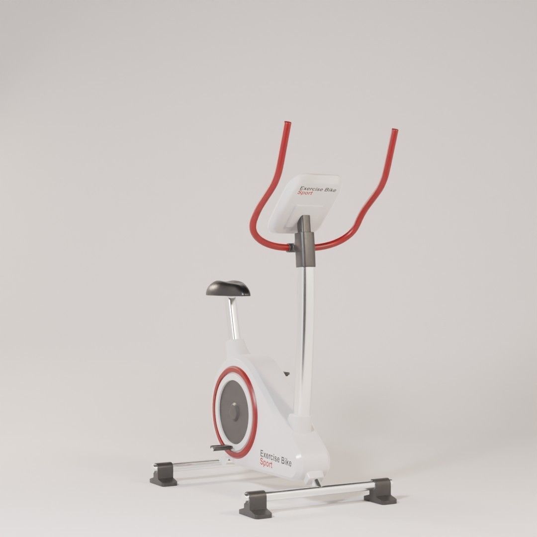 Exercise Bike Low-poly 3D model_1