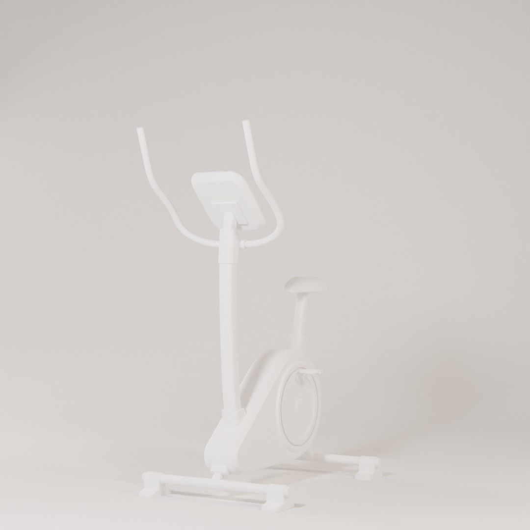 Exercise Bike Low-poly 3D model_4