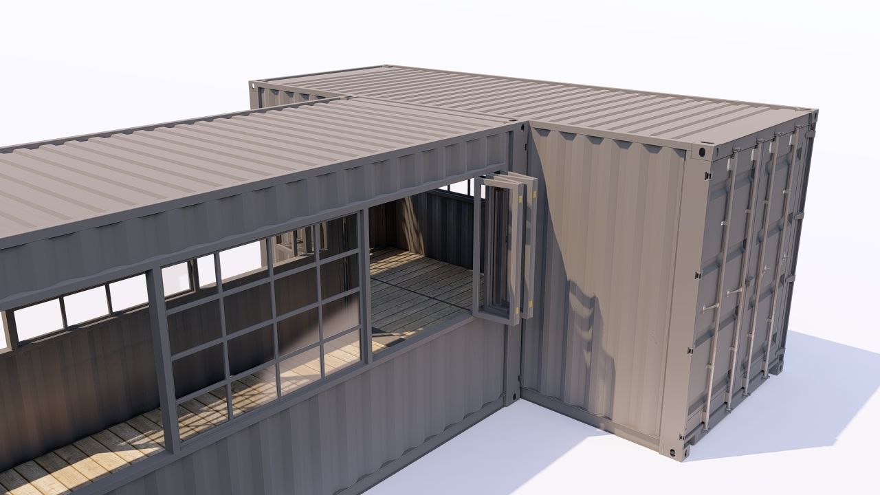 Cargo Container 1 3D model_3
