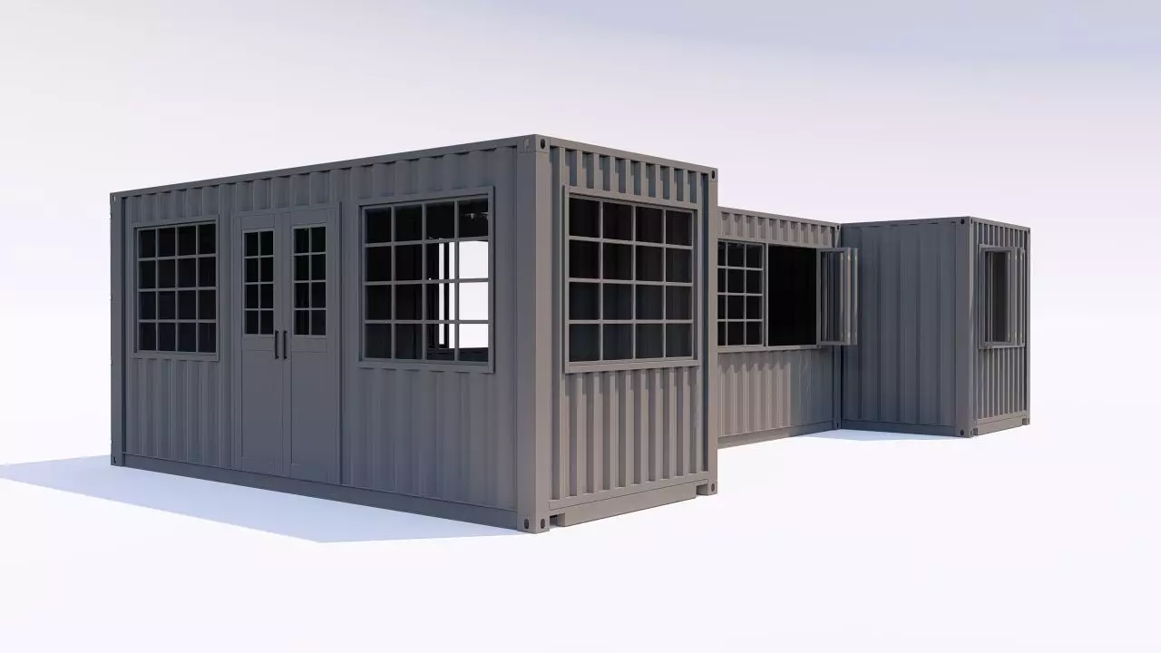 Cargo Container 1 3D model_0