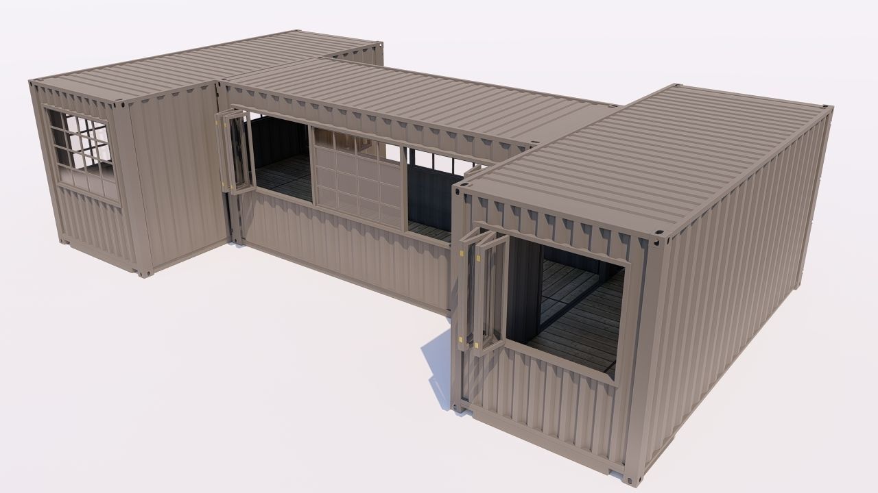 Cargo Container 1 3D model_4