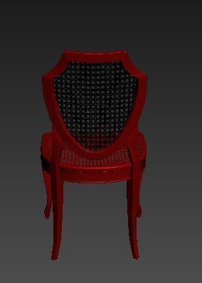 Classical Dining chair Low-poly 3D model_12