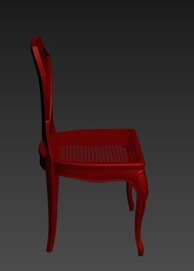 Classical Dining chair Low-poly 3D model_10