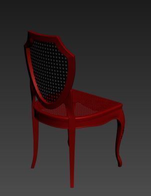 Classical Dining chair Low-poly 3D model_11