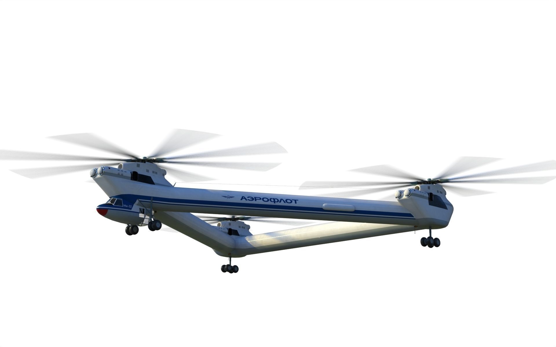 Mil Mi-32 Heavy helicopter 3D model_5