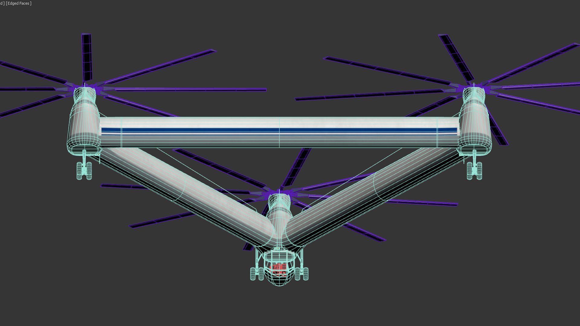 Mil Mi-32 Heavy helicopter 3D model_16