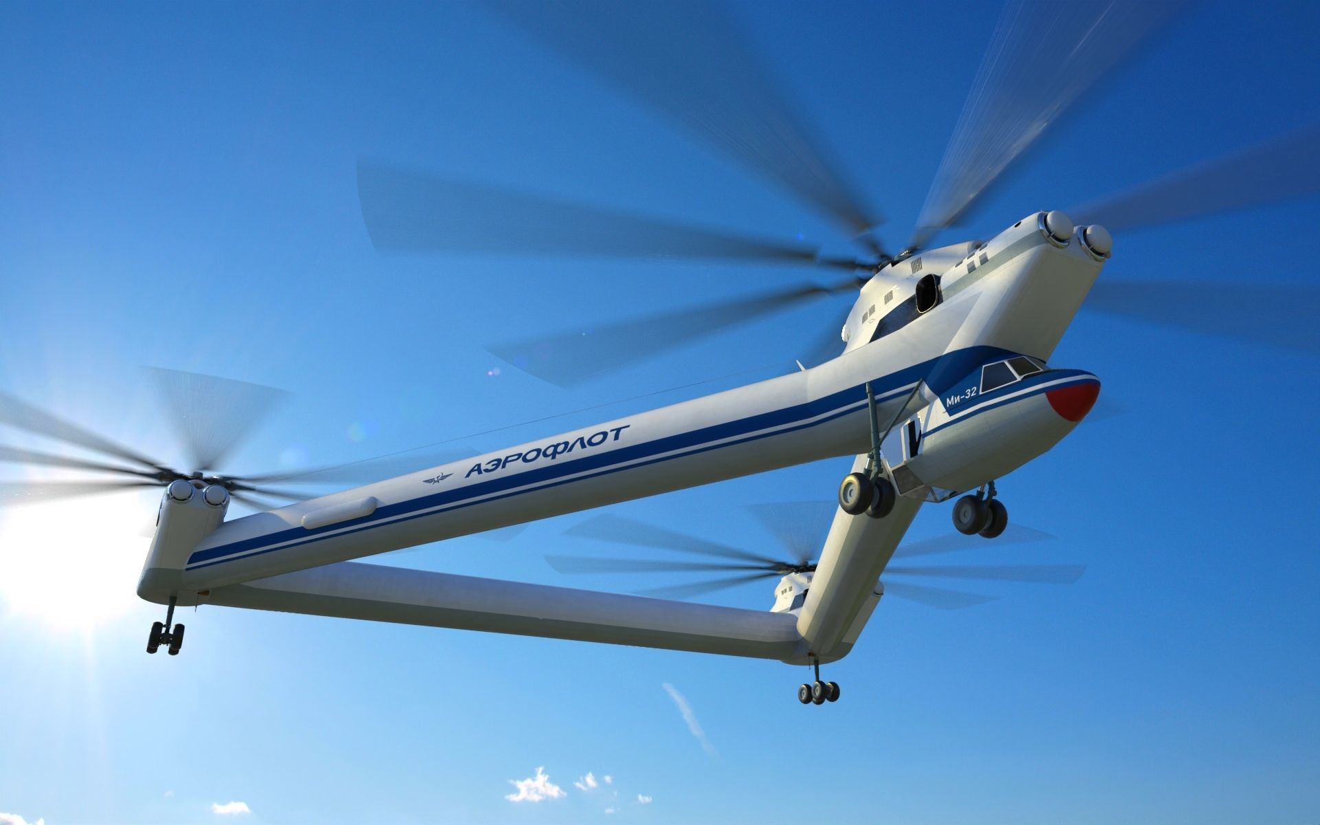 Mil Mi-32 Heavy helicopter 3D model_9