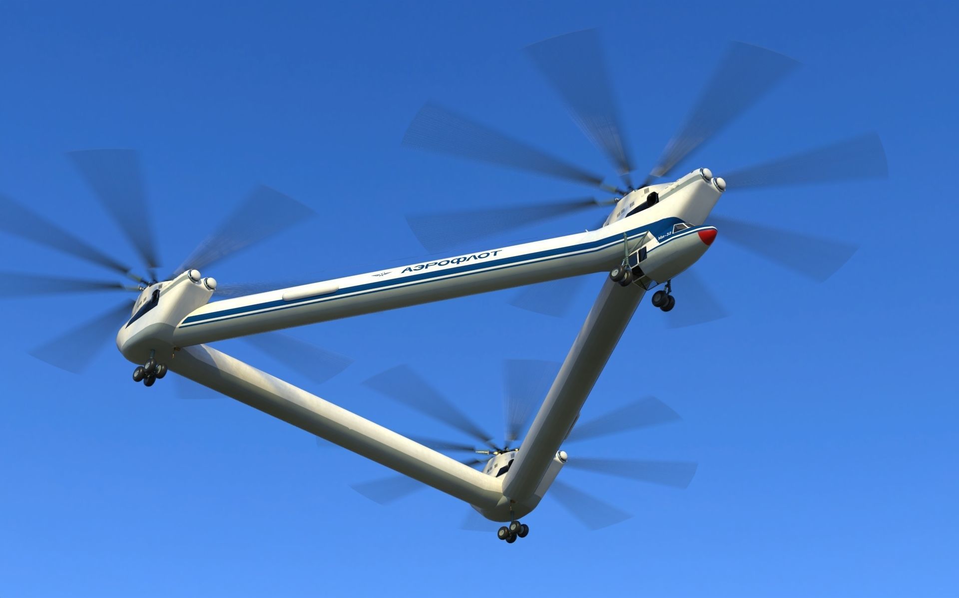 Mil Mi-32 Heavy helicopter 3D model_7