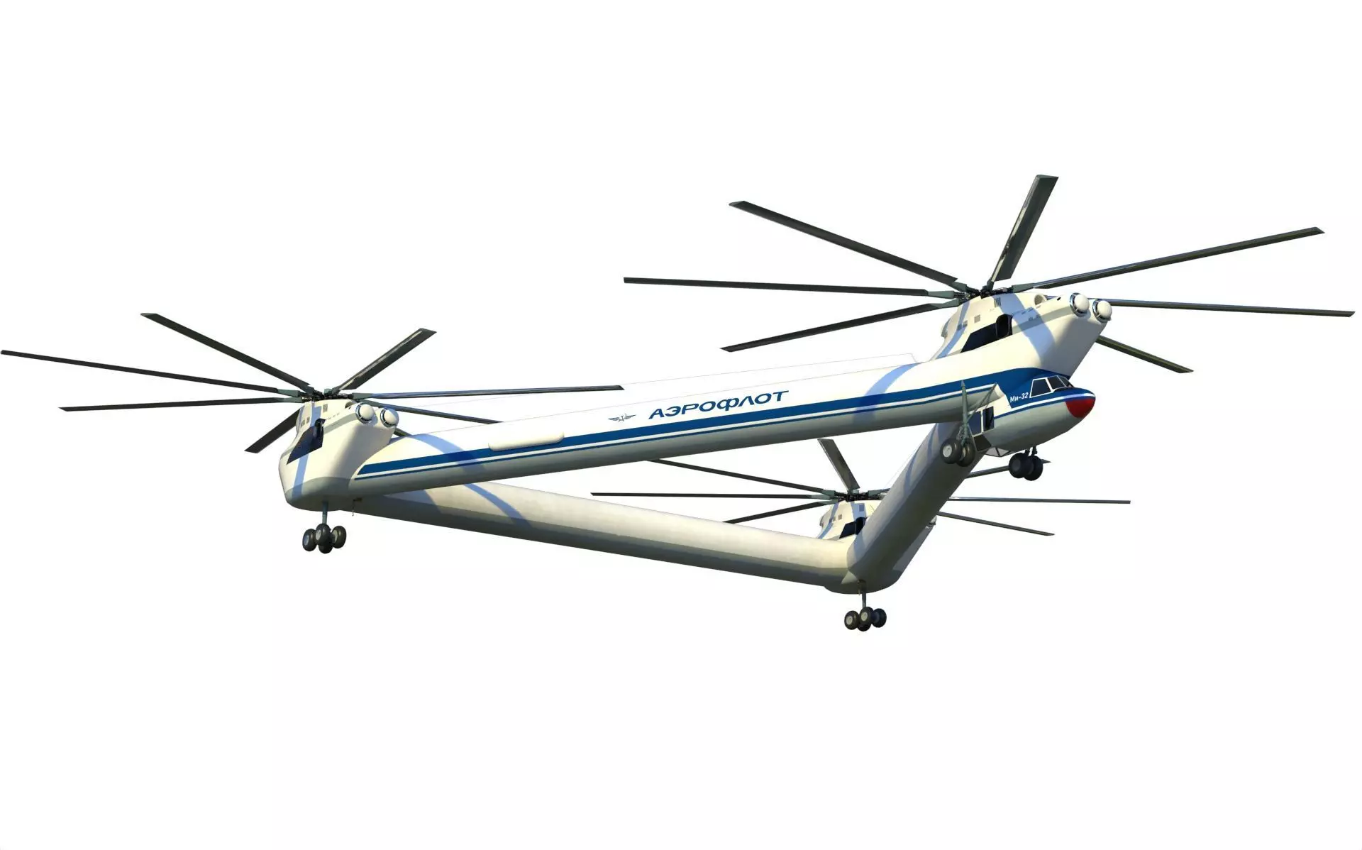 Mil Mi-32 Heavy helicopter 3D model_0