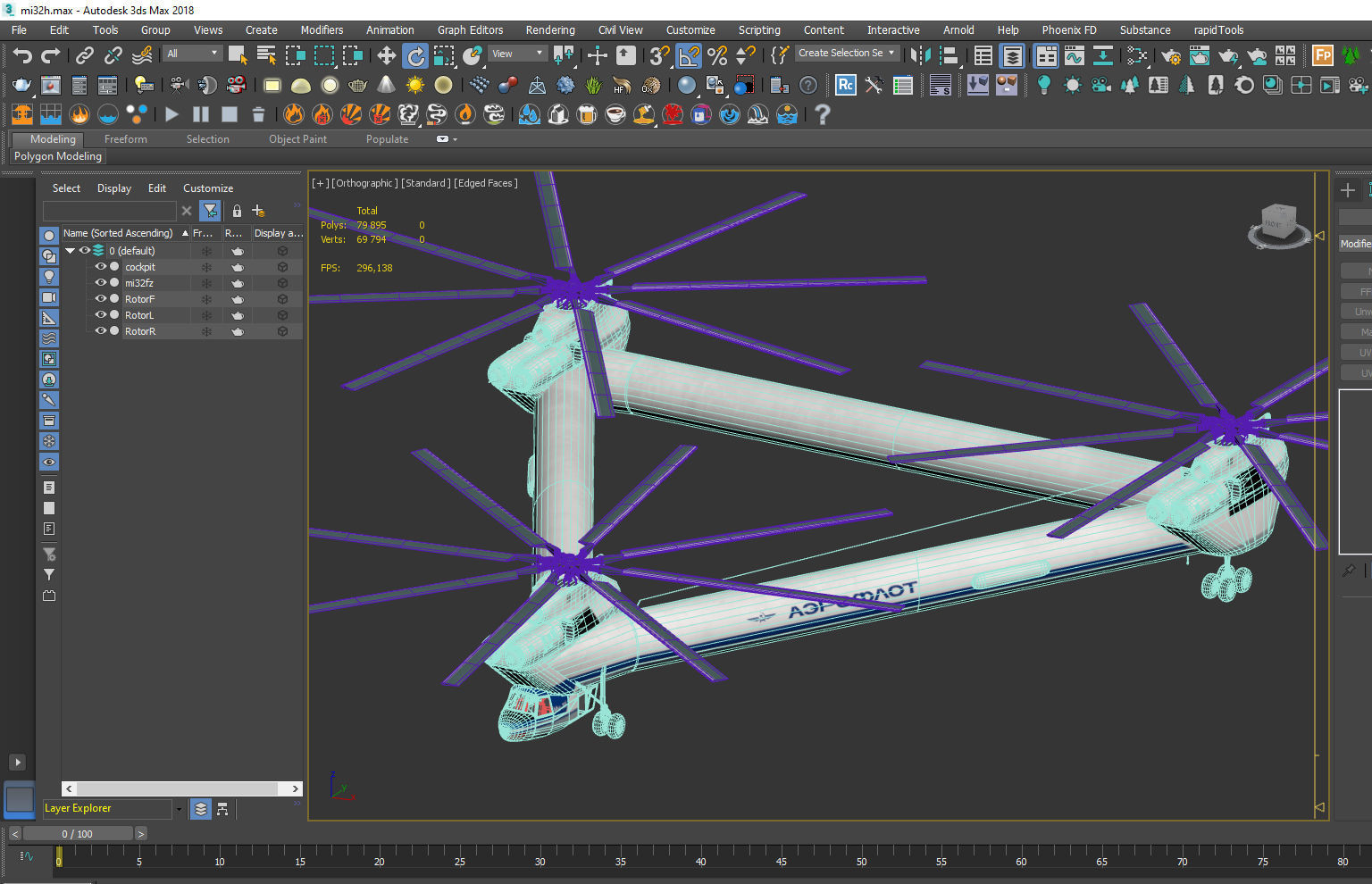 Mil Mi-32 Heavy helicopter 3D model_11