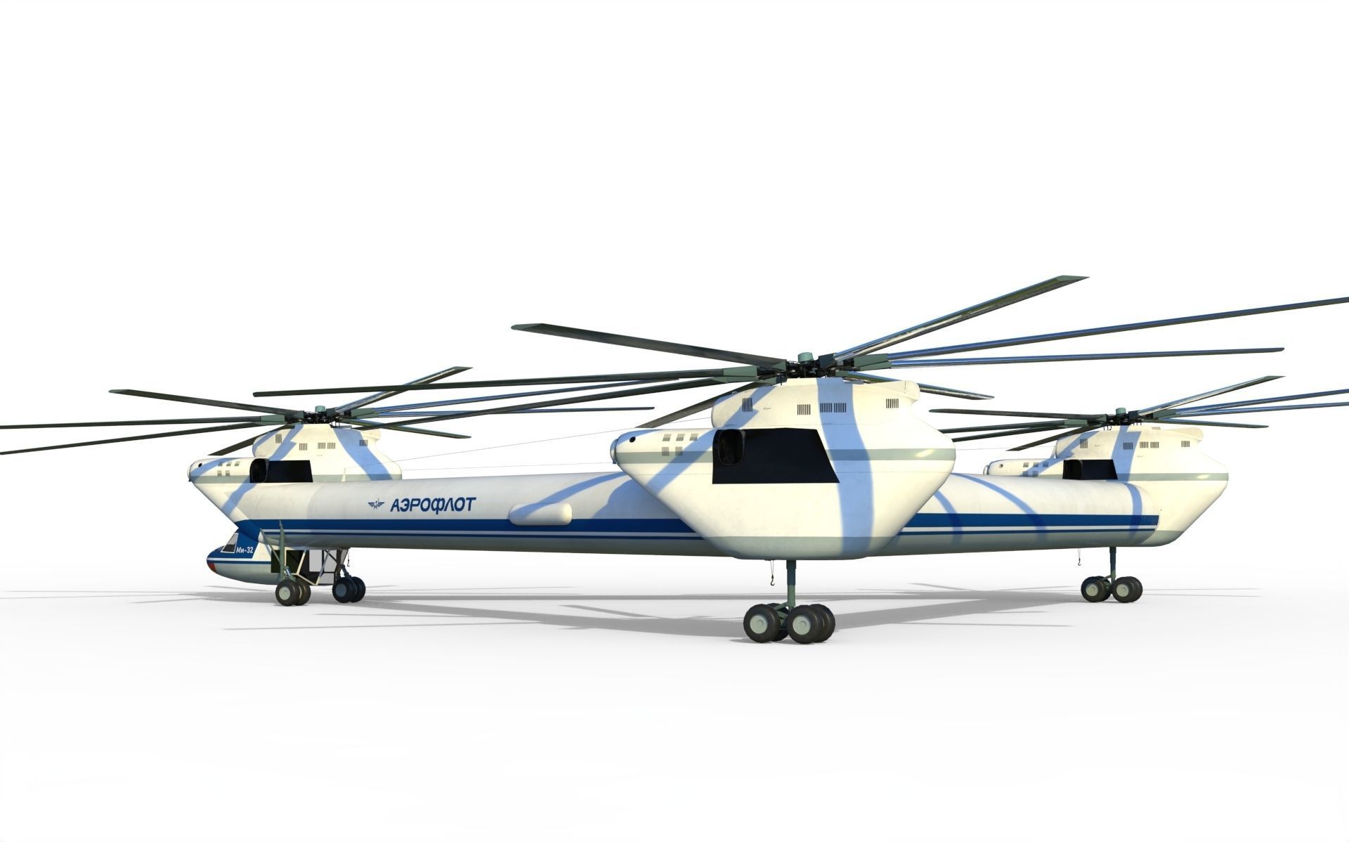 Mil Mi-32 Heavy helicopter 3D model_3
