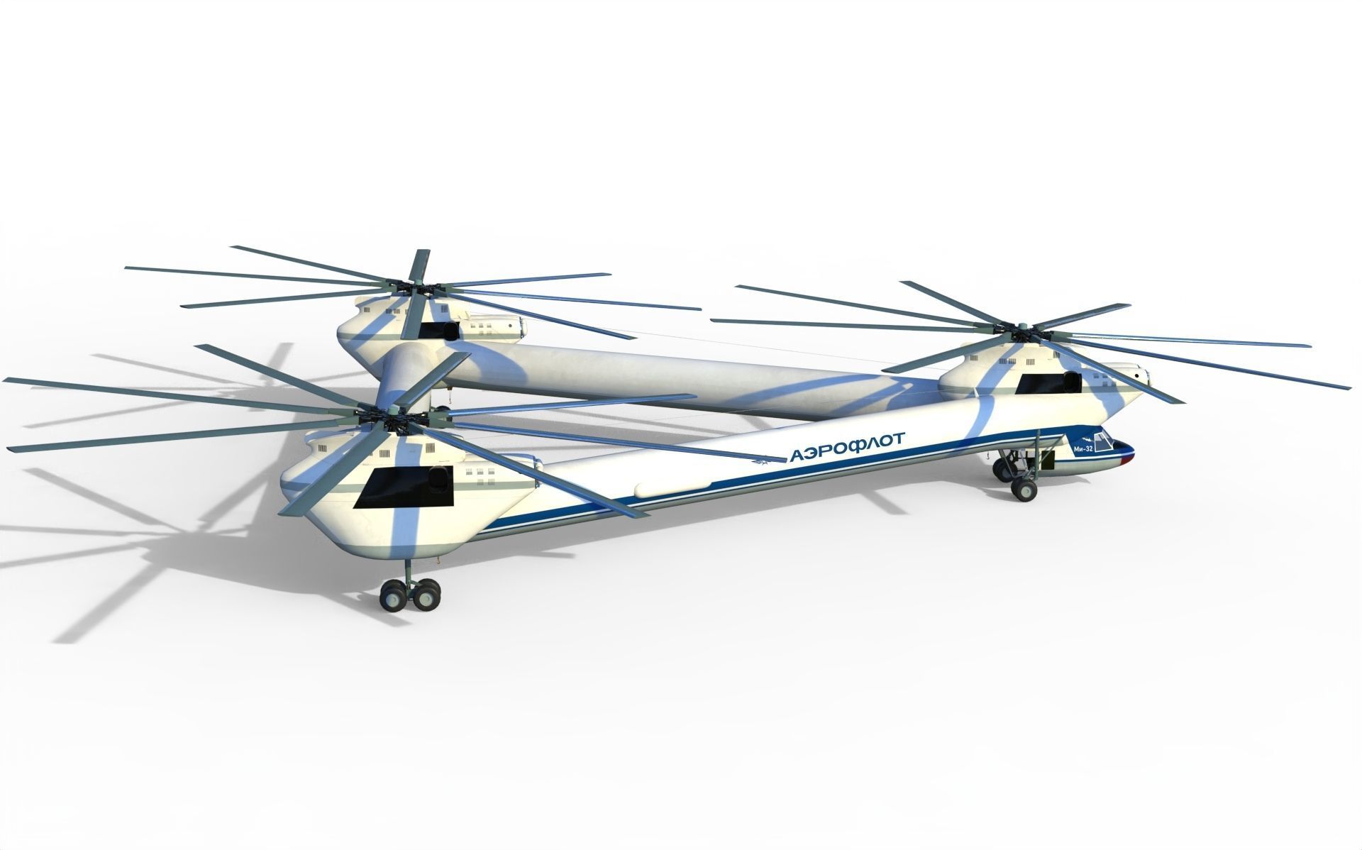 Mil Mi-32 Heavy helicopter 3D model_2