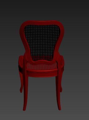 Classical Dining chair Low-poly 3D model_11