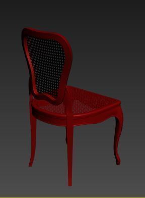 Classical Dining chair Low-poly 3D model_10