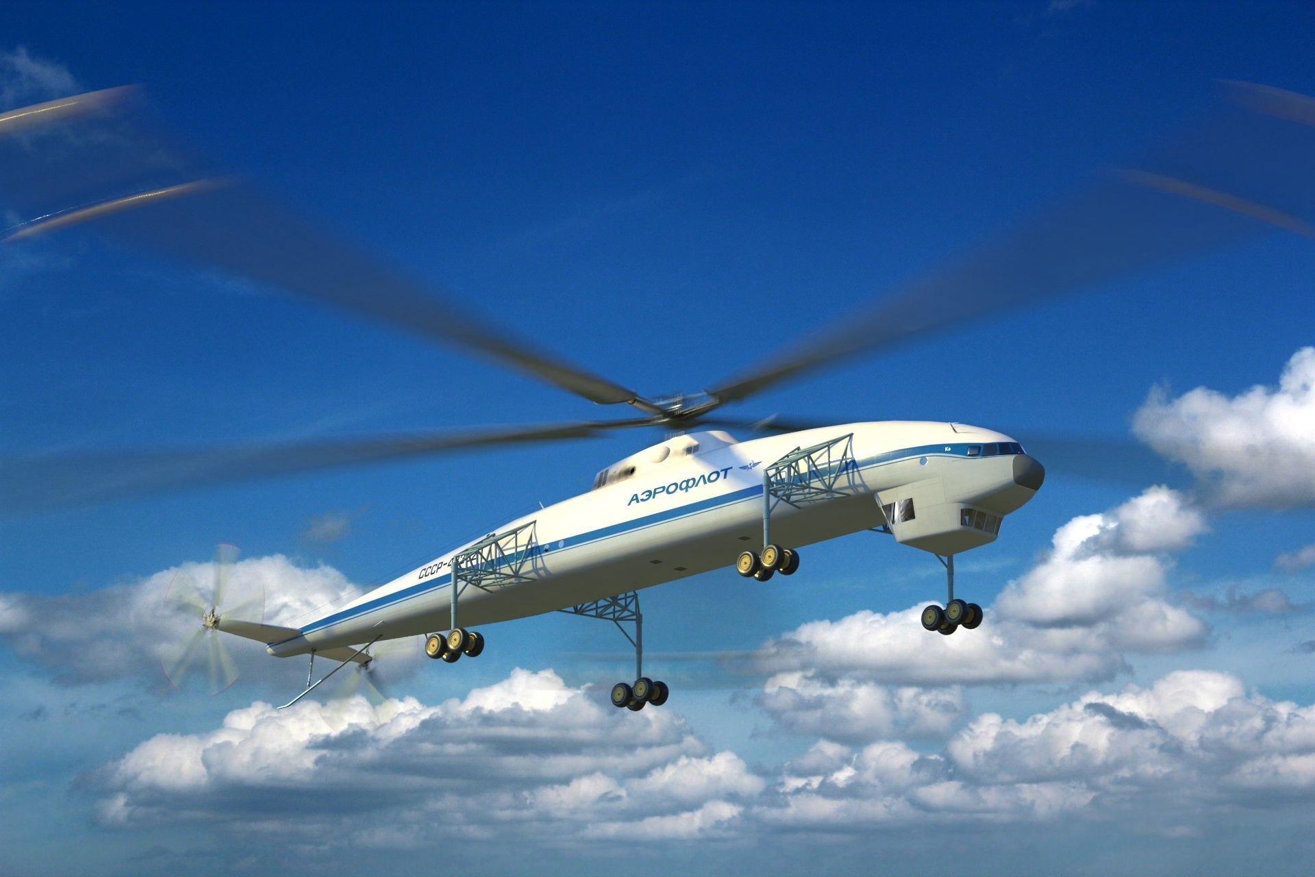 Kamov heavy lift helicopter 3D model_3