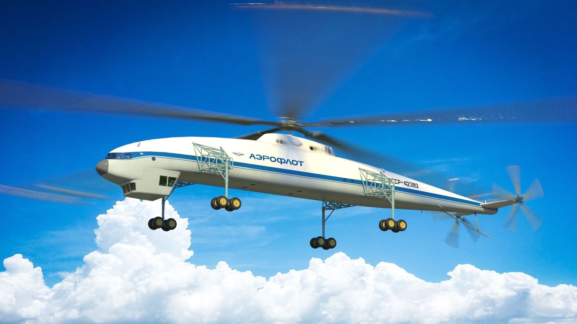 Kamov heavy lift helicopter 3D model_1