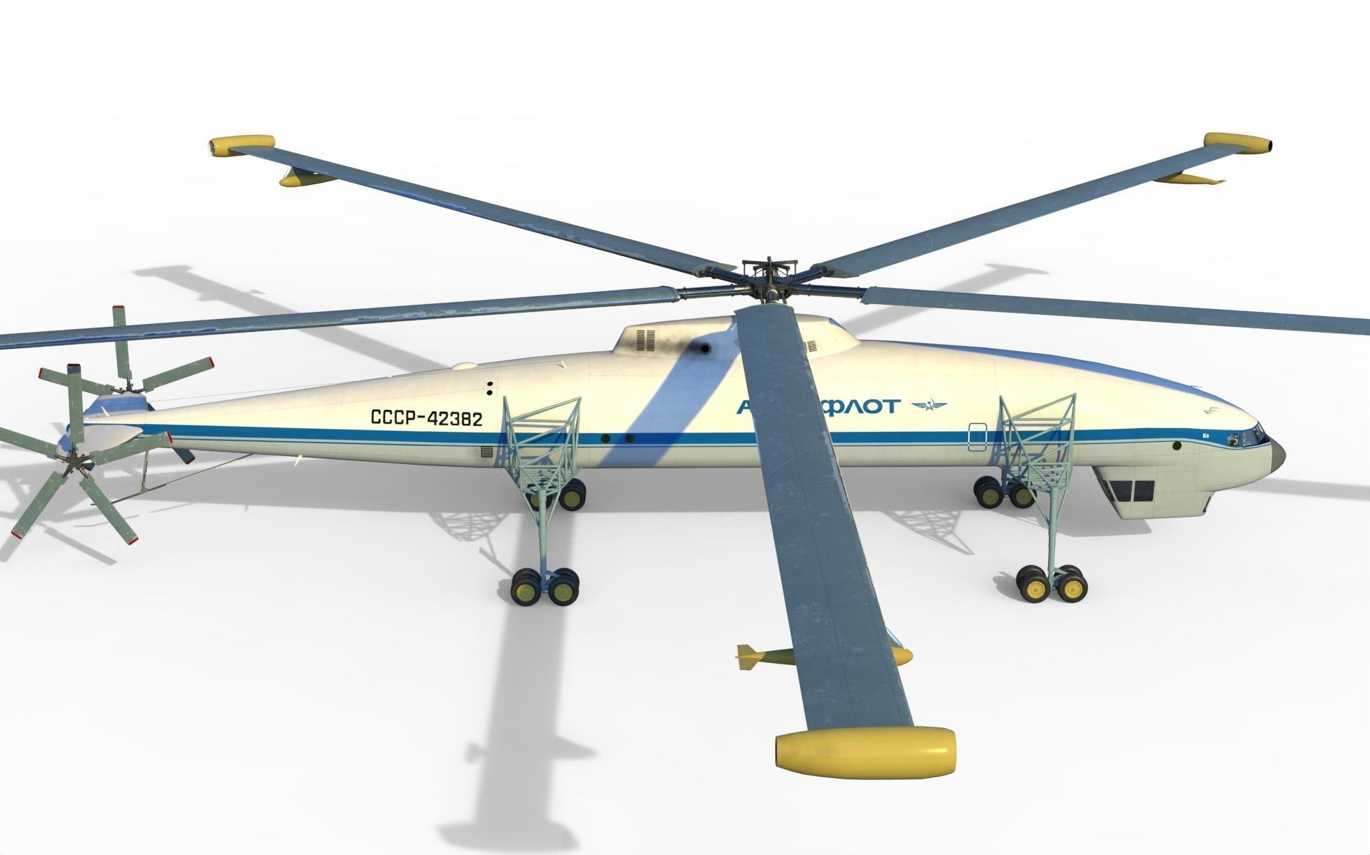 Kamov heavy lift helicopter 3D model_8