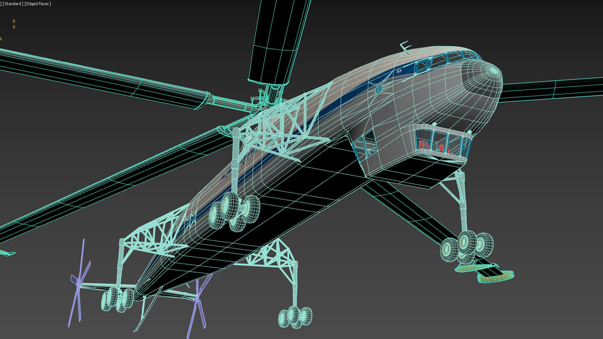 Kamov heavy lift helicopter 3D model_16