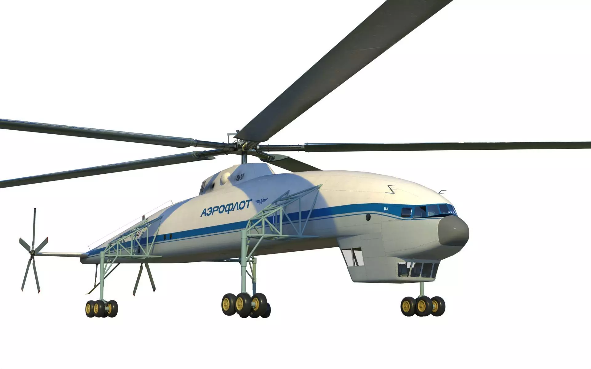 Kamov heavy lift helicopter 3D model_0