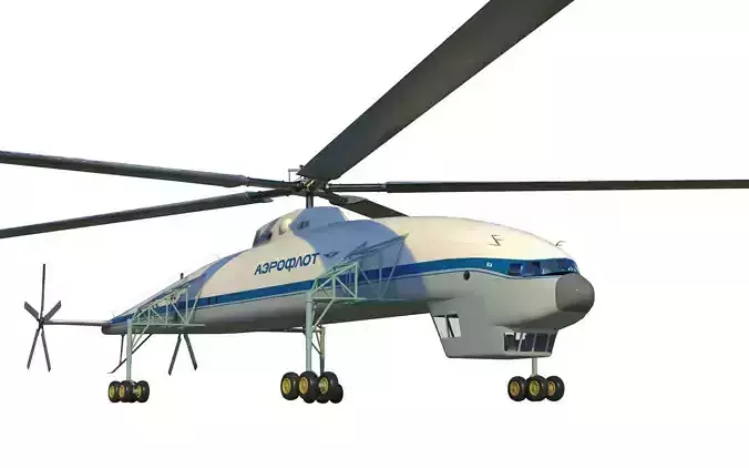 Kamov heavy lift helicopter 3D model