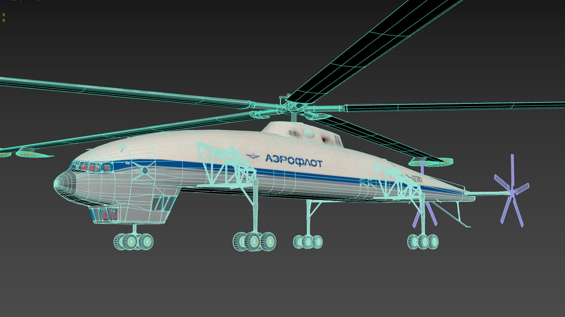 Kamov heavy lift helicopter 3D model_12