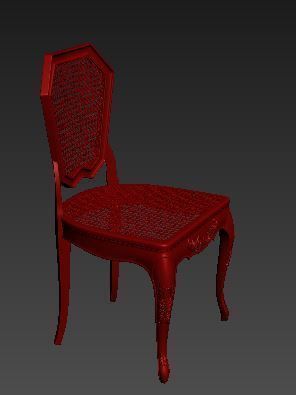 Classical Dining chair Low-poly 3D model_9