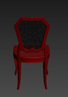 Classical Dining chair Low-poly 3D model_11