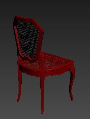 Classical Dining chair Low-poly 3D model_10