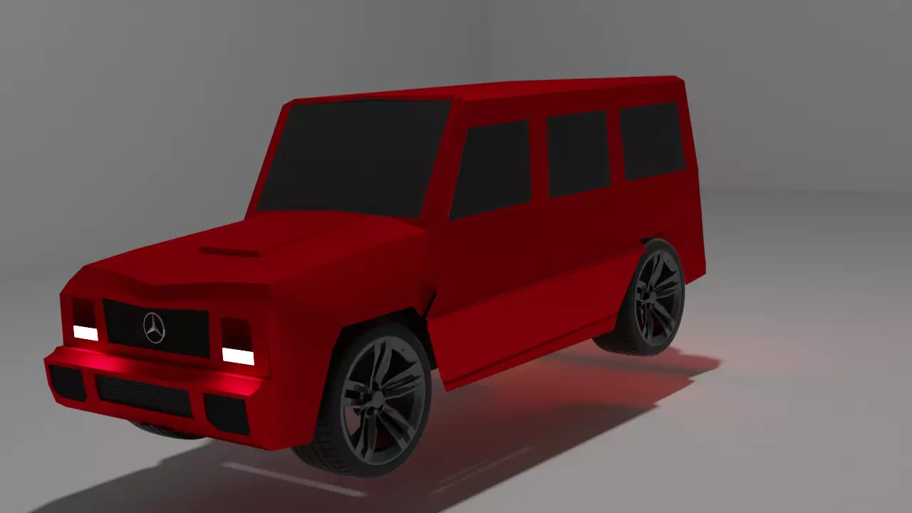Mercedes-Benz G63 Low-poly anim Free low-poly 3D model