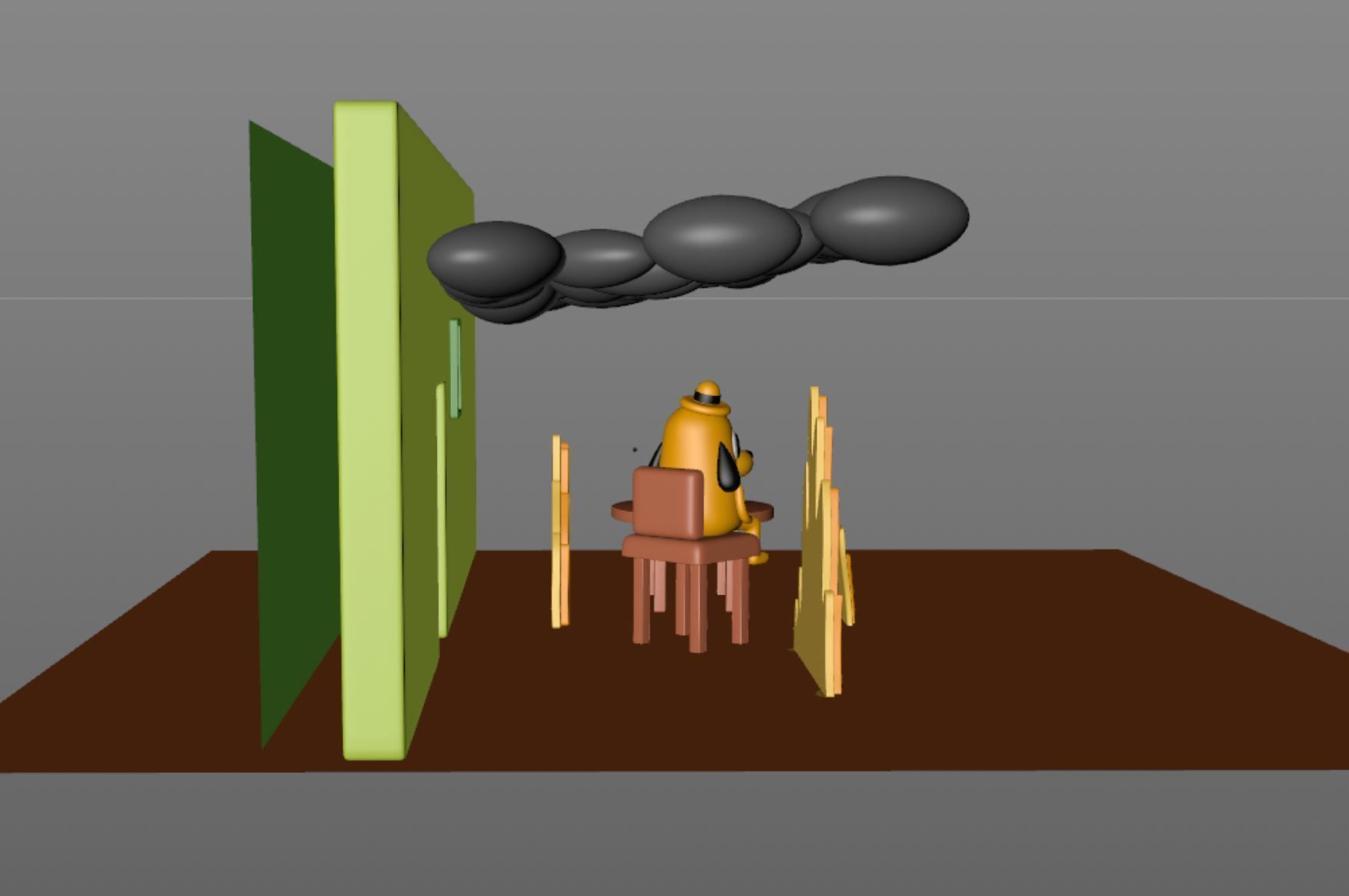 This is fine meme 3D model_6