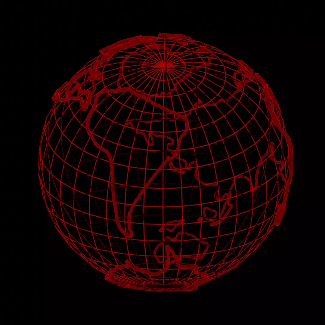 GLOBE Low-poly 3D model
