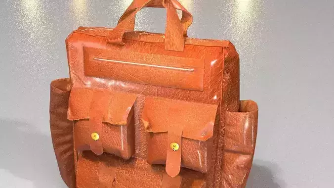 Leather Bag Low-poly 3D model