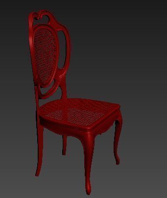 Classical Dining chair Low-poly 3D model_9