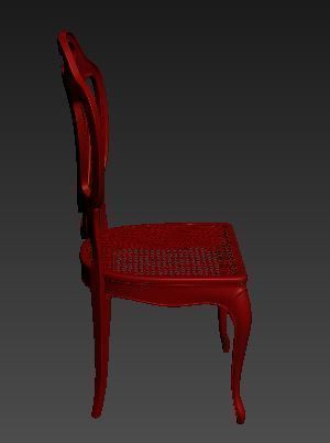 Classical Dining chair Low-poly 3D model_10