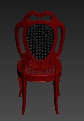 Classical Dining chair Low-poly 3D model_12