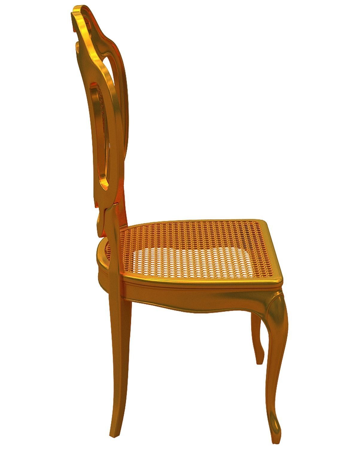 Classical Dining chair Low-poly 3D model_3