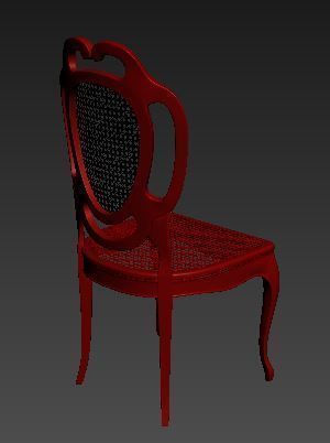 Classical Dining chair Low-poly 3D model_11