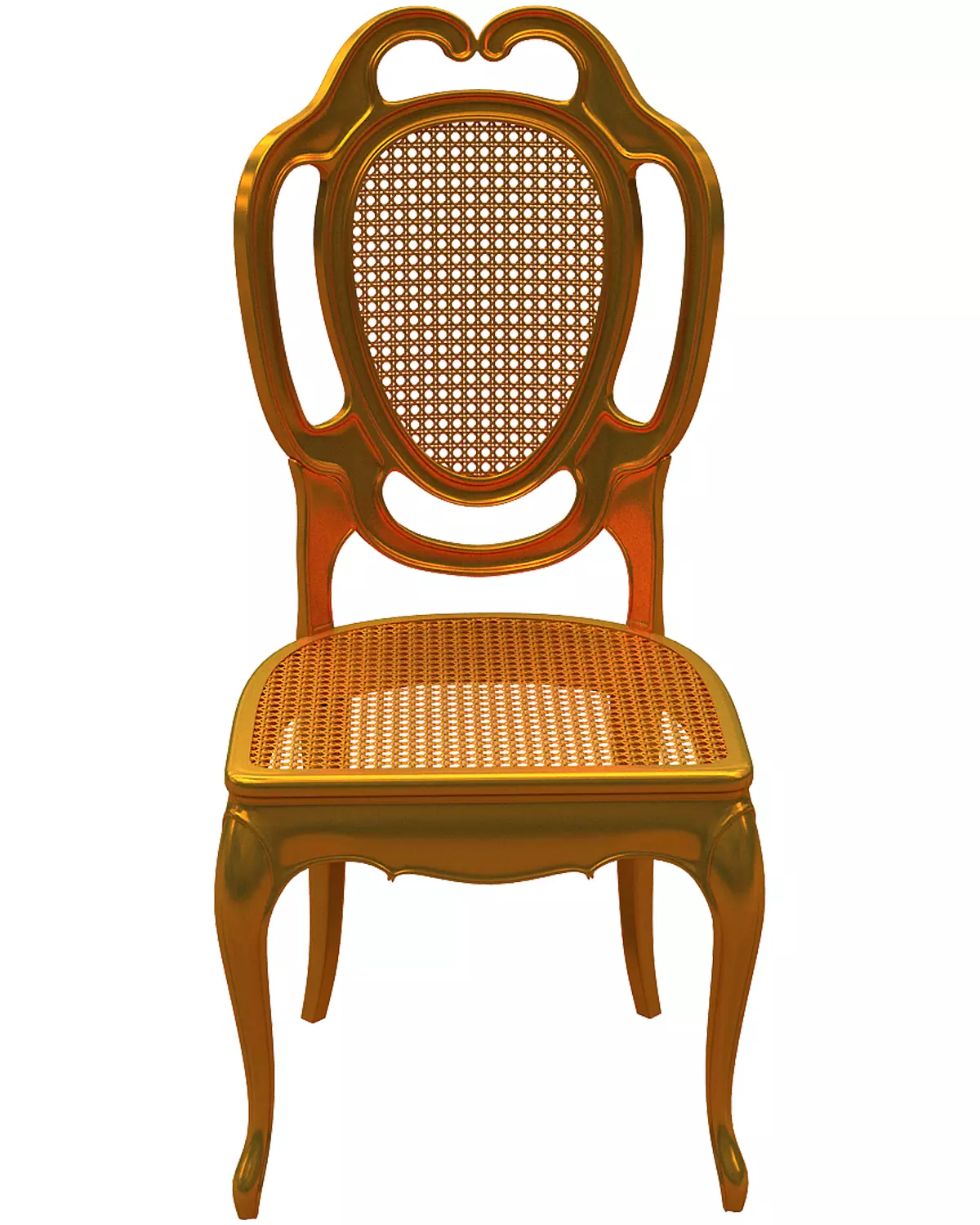 Classical Dining chair Low-poly 3D model_0